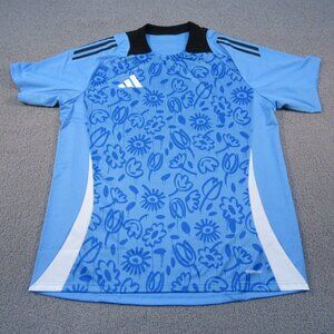 Adidas Tiro PB JSY Shirt XL Slim Fit Blue Floral Pattern Soccer Jersey IS2772